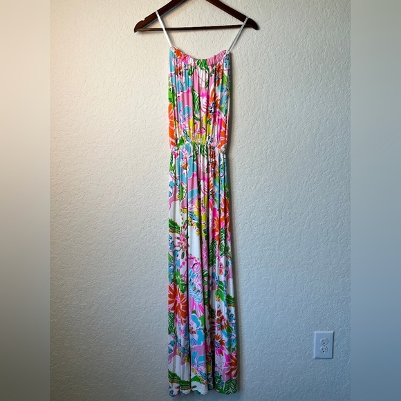 Lilly Pulitzer Pink Floral Nosey Posey Women’s Strapless Dress size XS - Picture 6 of 15